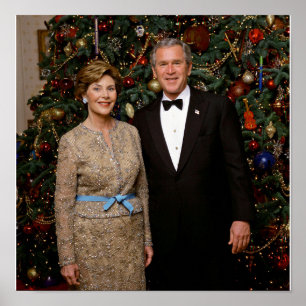 President George Bush, Laura jul White House Poster