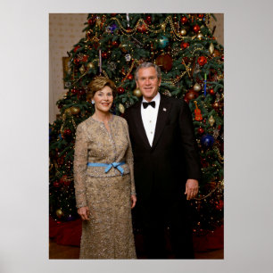 President George Bush, Laura jul White House Poster