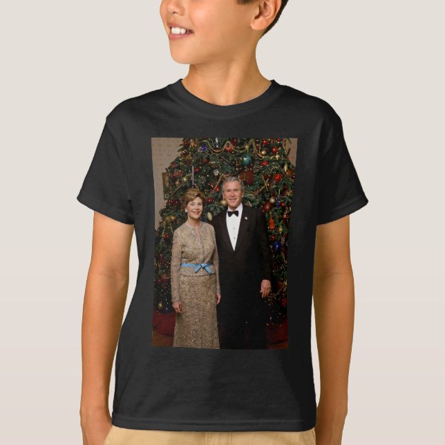 President George Bush, Laura jul White House T Shirt (Framsida)