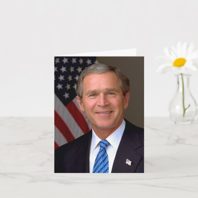 President George W Bush Officiell Porträtt Kort (Liten växt)