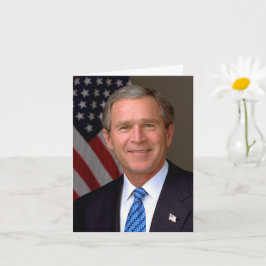 President George W Bush Officiell Porträtt Kort