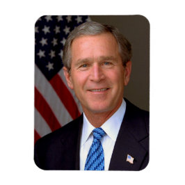 President George W Bush Officiell Porträtt Magnet