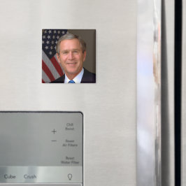President George W Bush Officiell Porträtt Magnet