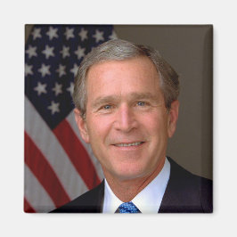 President George W Bush Officiell Porträtt Magnet