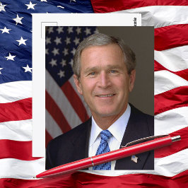 President George W Bush Officiell Porträtt Vykort