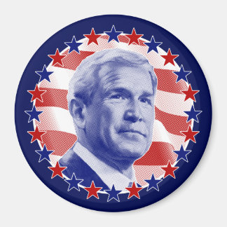 President George W. Bush Stars och stripes Magnet