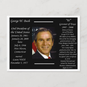 President George W Bush Vykort