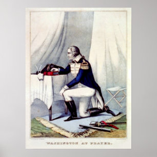 President George Washington i Prayer Poster