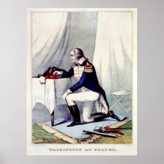 President George Washington i Prayer Poster