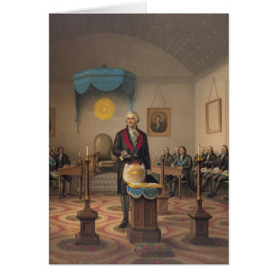 President George Washington som en ledar- Mason Hälsningskort