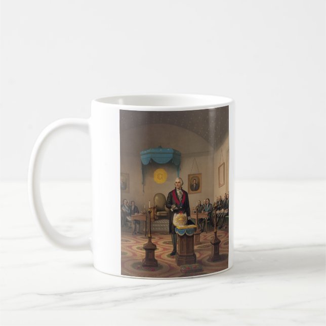 President George Washington som en ledar- Mason Kaffemugg (Vänster)