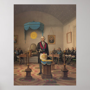 President George Washington som en ledar- Mason Poster