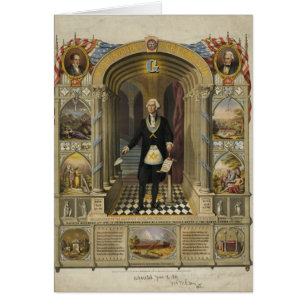 President George Washington som frimurare Hälsningskort