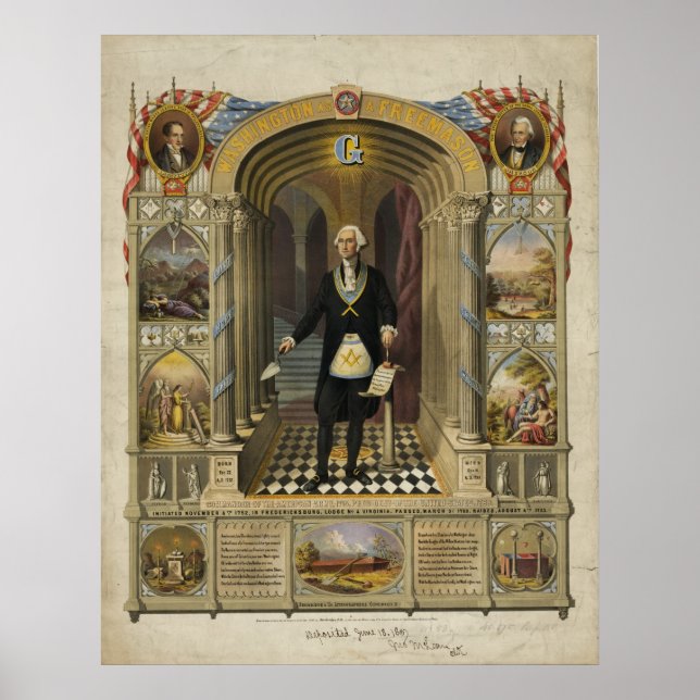 President George Washington som frimurare Poster (Framsidan)
