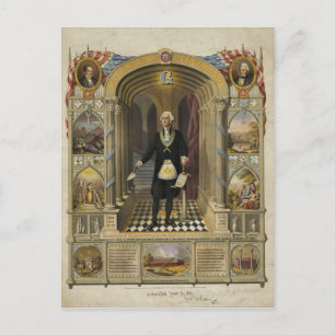 President George Washington som frimurare Vykort