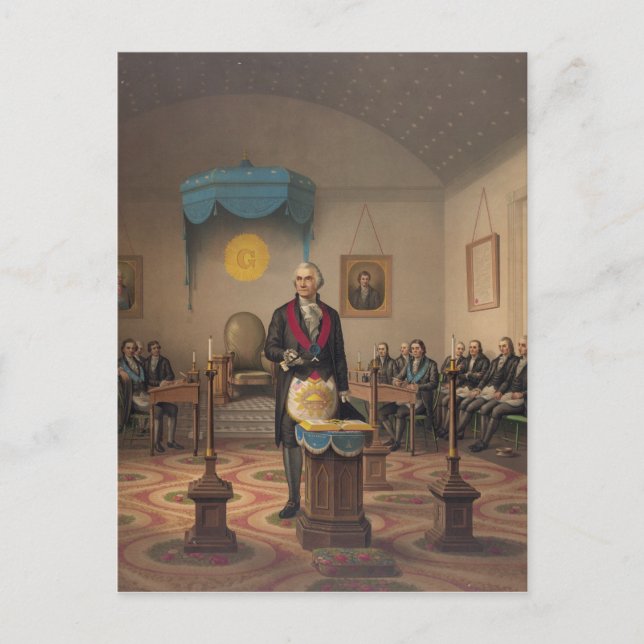 President George Washington som mästare Mason Vykort (Framsida)