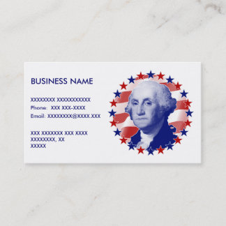 President George Washington Stars och stripes Visitkort