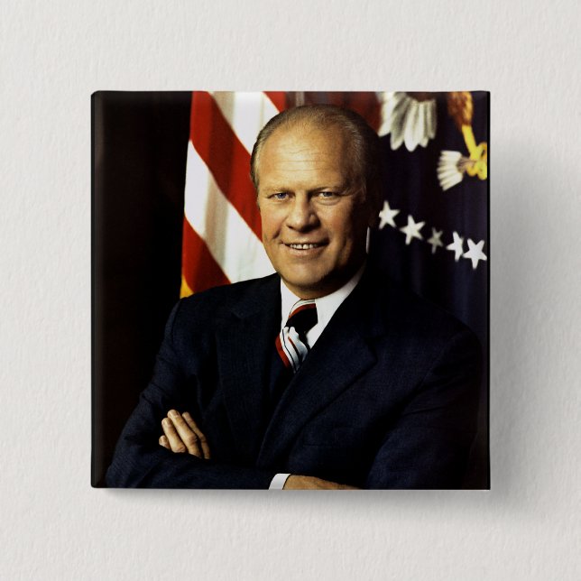 President Gerald Ford Porträtt Button Knapp (Framsida)