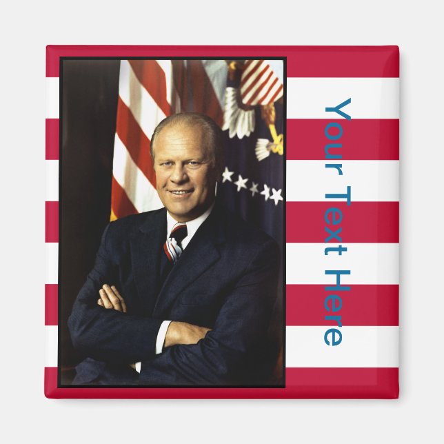 President Gerald Ford Porträtt Magnet (Framsidan)