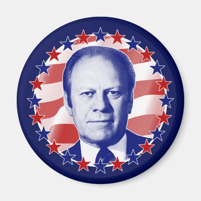 President Gerald Ford Stars och stripes Magnet (Framsidan)