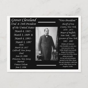 President Grover Cleveland Vykort
