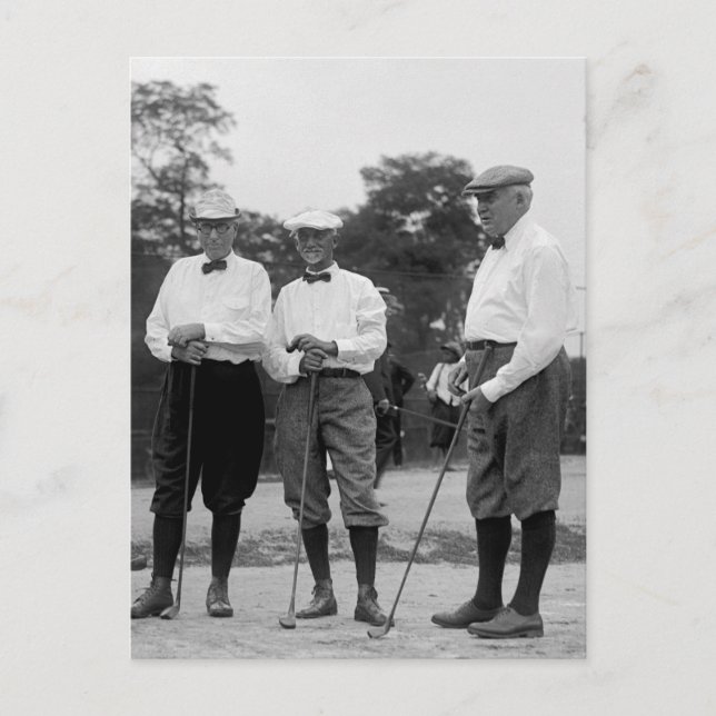 President Harding Golf Foursome, 1920-talet Vykort (Framsida)