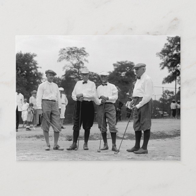 President Harding Golf Foursome, 1920-talet Vykort (Framsida)