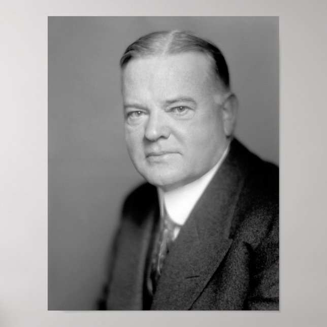 President Herbert Hoover Porträtt Poster (Framsidan)