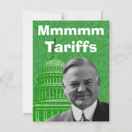 President Herbert Hoover Tariffs Vykort
