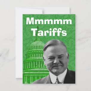 President Herbert Hoover Tariffs Vykort