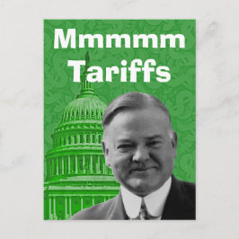 President Herbert Hoover Tariffs Vykort