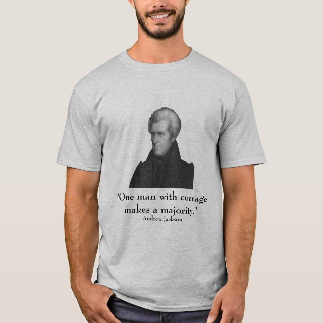 President Jackson och citationstecken T-shirt (Framsida)