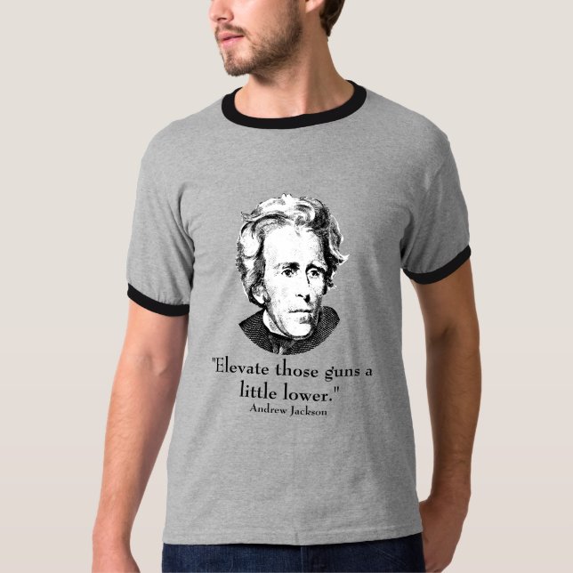 President Jackson och citationstecken Tee Shirt (Framsida)