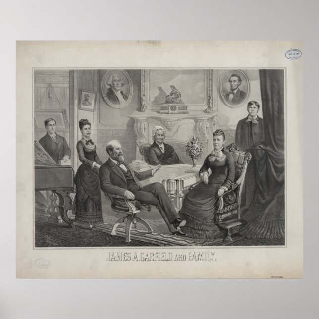 PRESIDENT JAMES ABRAM GARFIELD och familj Poster (Framsidan)