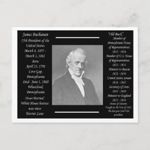 President James Buchanan Vykort