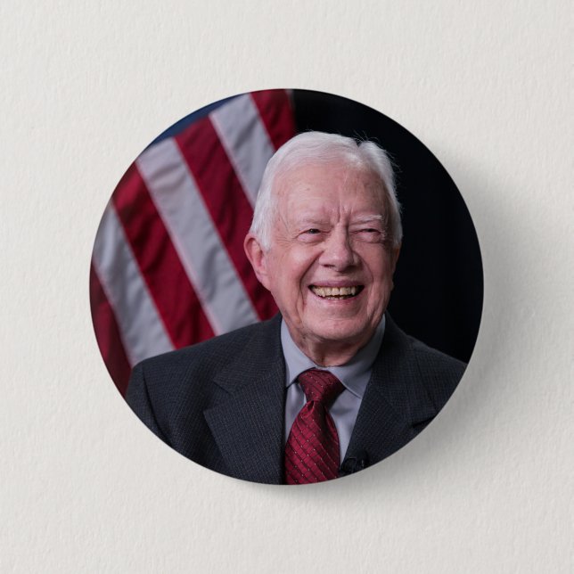 President Jimmy Carter Smiling Knapp (Framsida)