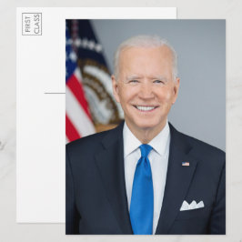 President Joe Biden 2021 Porträtt Large Postcard Inbjudningar