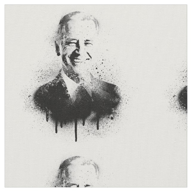 President Joe Biden Graffiti Art Tyg (Närbild)