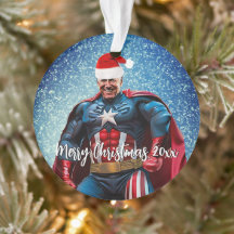 President Joe Biden och Santa Hat