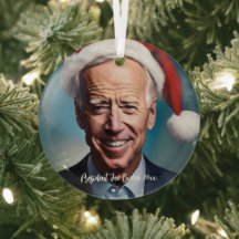 President Joe Biden och Santa Hat