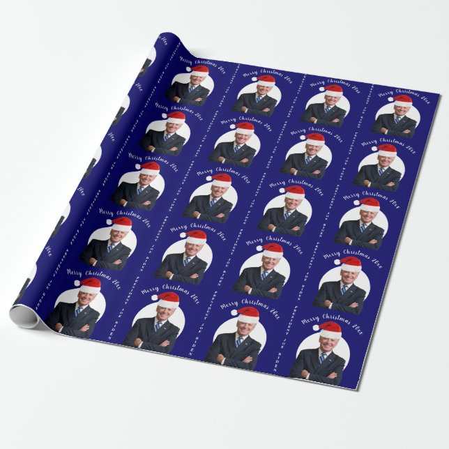 President Joe Biden och Santa Hat Presentpapper (Utrullad)