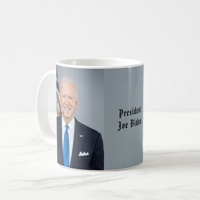 President Joe Biden Officiell 2021 Porträtt Kaffemugg (Framsida vänster)