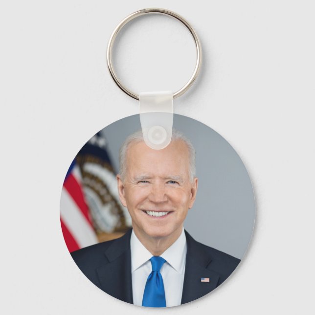 President Joe Biden Officiell 2021 Porträtt Nyckelring (Framsida)