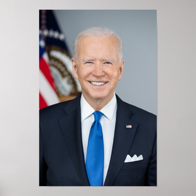 President Joe Biden Officiell 2021 Porträtt Small Poster (Framsidan)