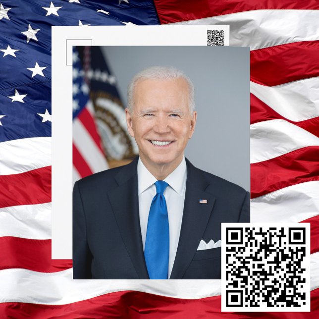 President Joe Biden Officiell 2021 Porträtt Vykort (President Joe Biden Official 2021 Portrait Postcard)