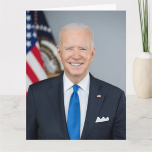 President Joe Biden Officiell Porträtt Birthday Kort