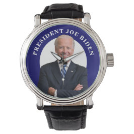 President Joe Biden Porträtt om Blue Armbandsur