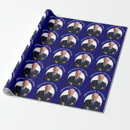 President Joe Biden Porträtt om Blue Presentpapper