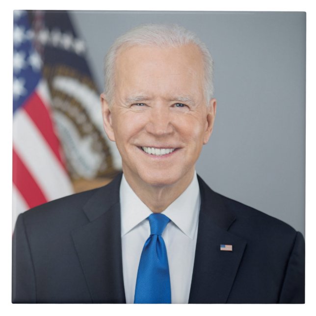 President Joe Biden White House Porträtt Kakelplatta (Framsidan)