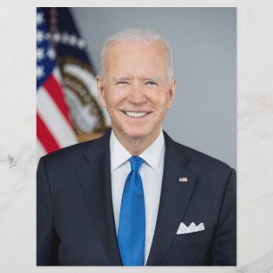 President Joe Biden White House Porträtt Reklamblad